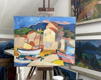 Painting Harbor | Hafen | La peinture Port | Cuadro Puerto pequeño | Картина Пристань