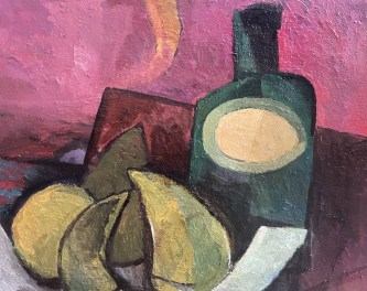 Art - Green bottle and pears | Grüne Flasche und Birnen | Картина Зеленая бутылка и груши | La peinture Bouteille verte et poires | Cuadro Botella verde y peras