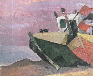 Painting Two Boats | Картина Два корабля | Deux navires | Dos barcos